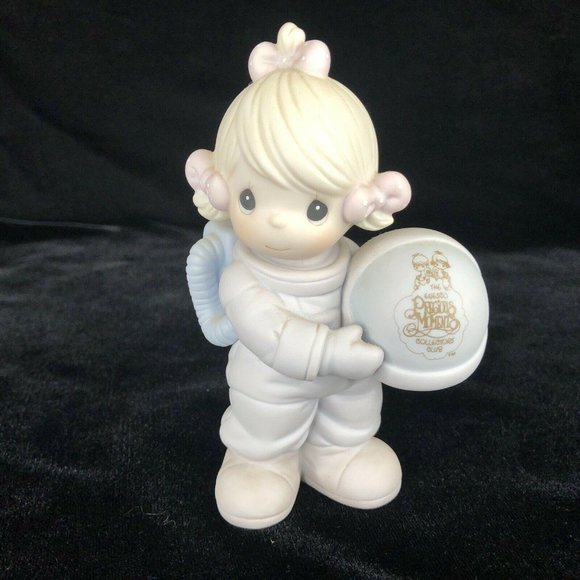 1991 Precious Moment The Club Thats Out of the World Girl in Space Suit Figurine - Picture 1 of 7